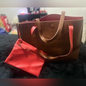 G.H BASS & CO. Bag/ brown and red